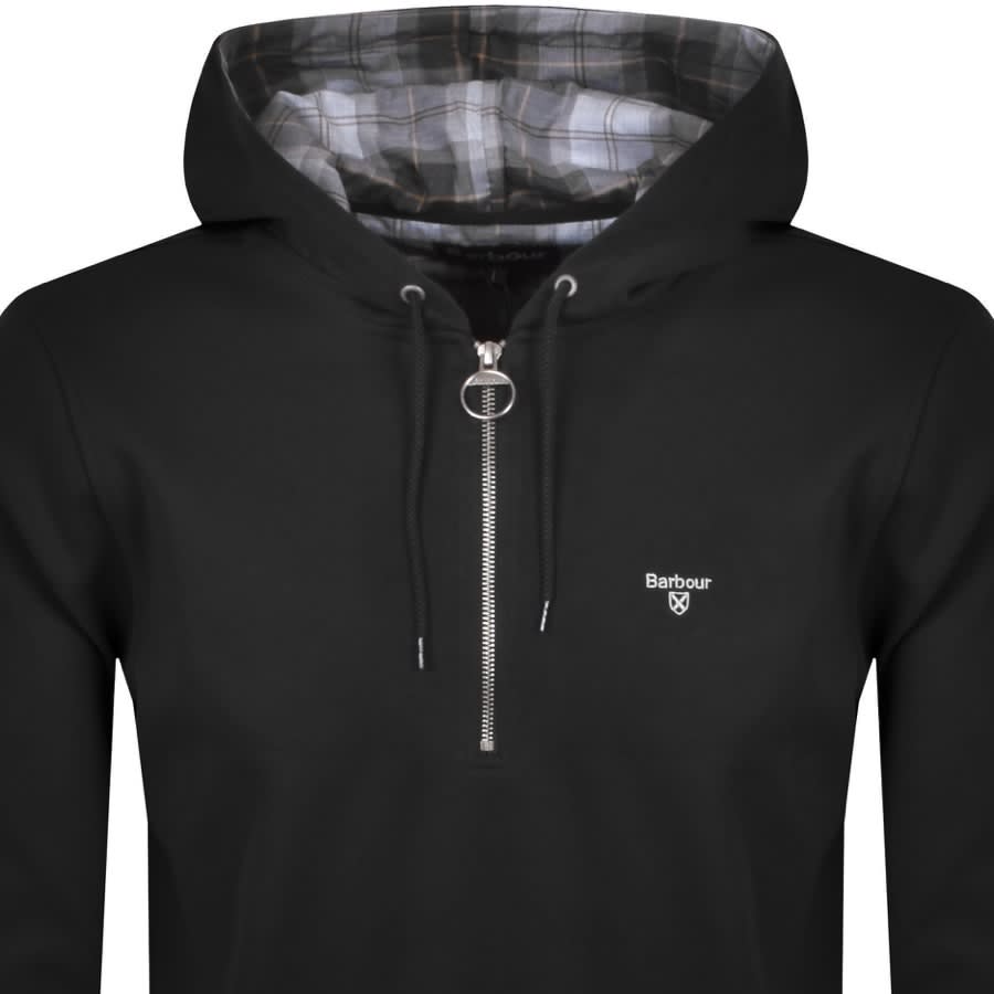 Alternative Image for ProductBarbour Morland Half Zip Hoodie Black2