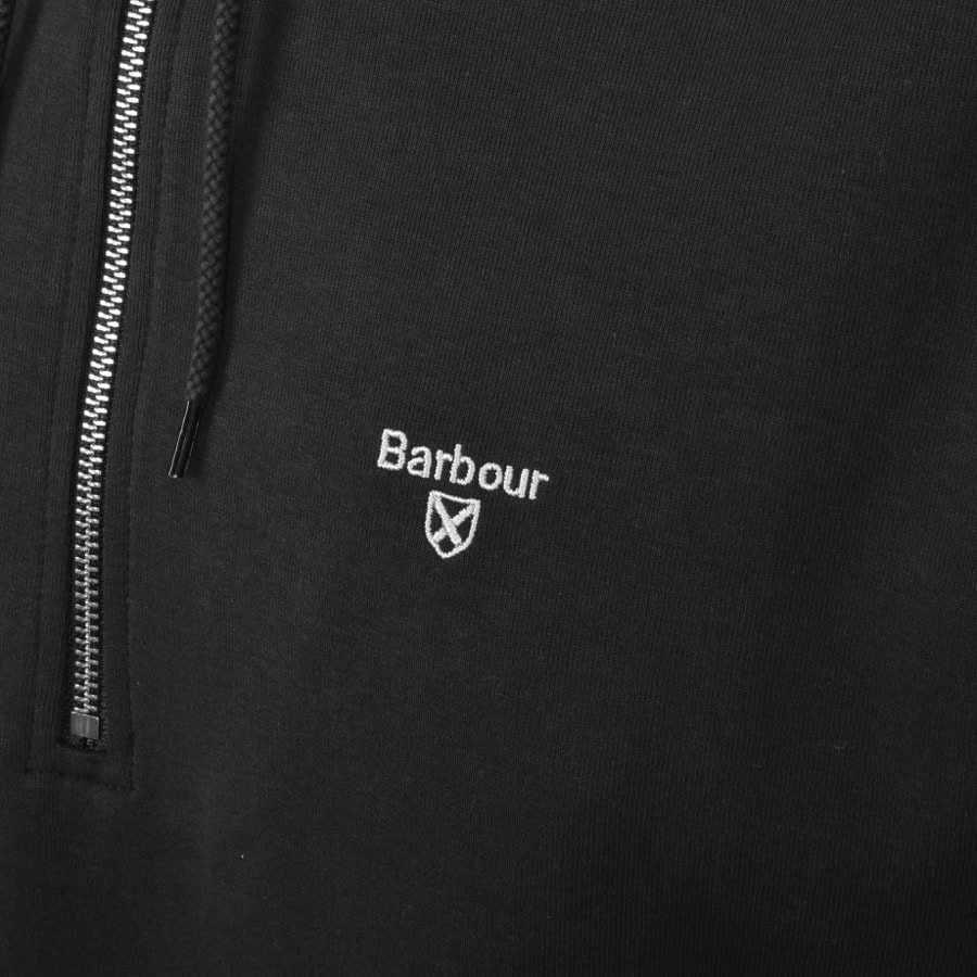 Alternative Image for ProductBarbour Morland Half Zip Hoodie Black3