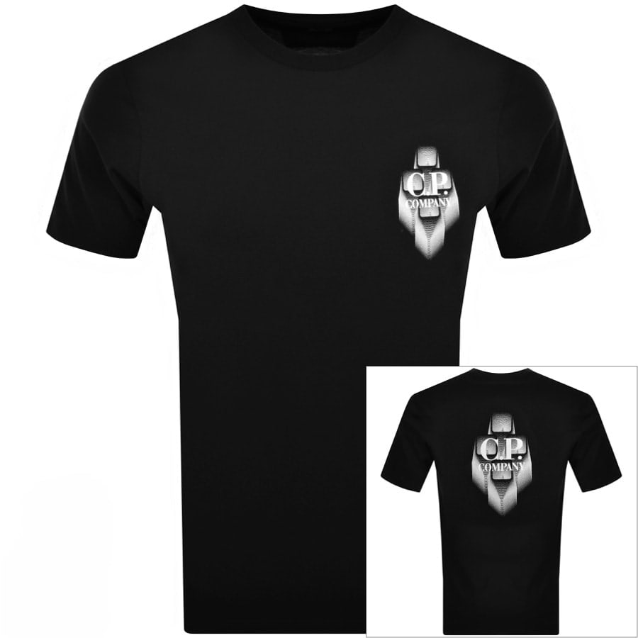 Alternative Image for ProductCP Company Jersey Logo T Shirt Black1