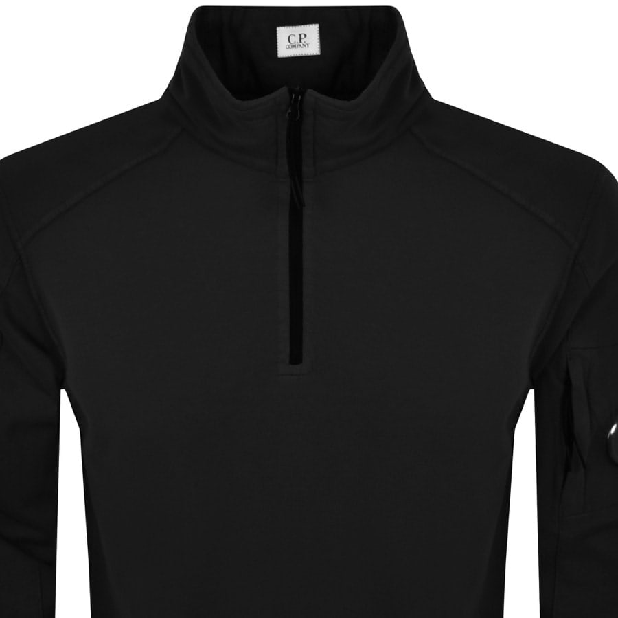Alternative Image for ProductCP Company Half Zip Sweatshirt Black2