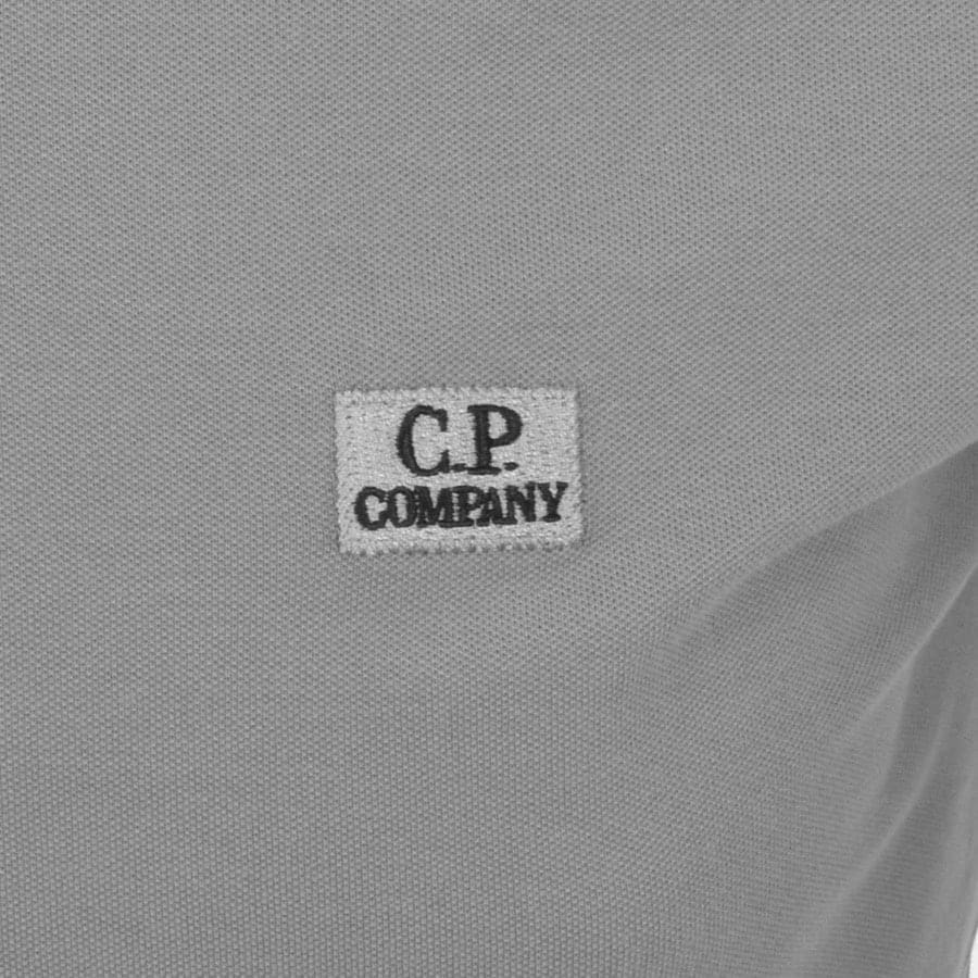 Alternative Image for ProductCP Company Piquet Short Sleeve Polo Shirt Grey3