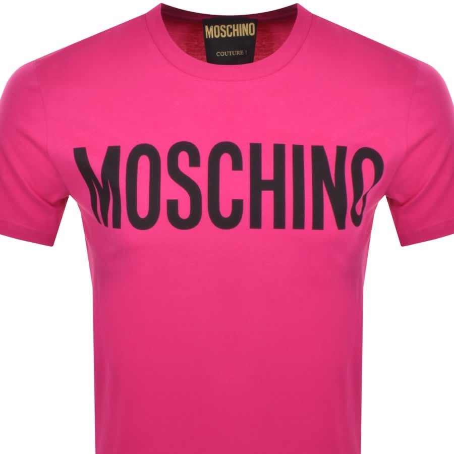 Alternative Image for ProductMoschino Short Sleeve Logo T Shirt Pink2