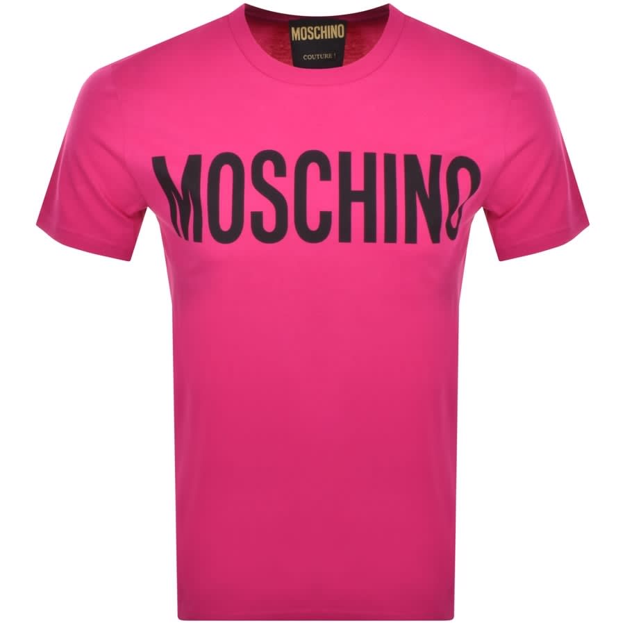 Alternative Image for ProductMoschino Short Sleeve Logo T Shirt Pink1