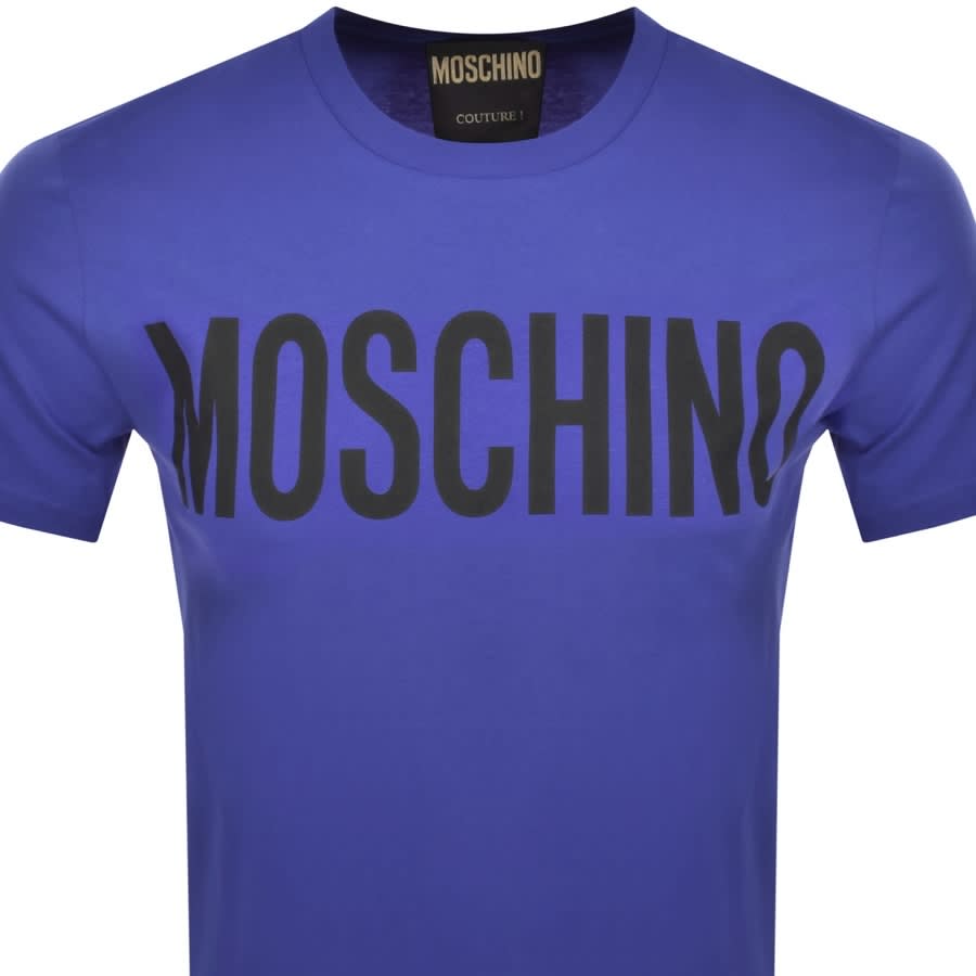 Alternative Image for ProductMoschino Short Sleeve Logo T Shirt Purple2