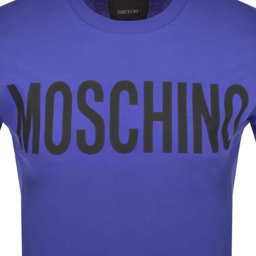 Alternative Image for ProductMoschino Short Sleeve Logo T Shirt Purple3