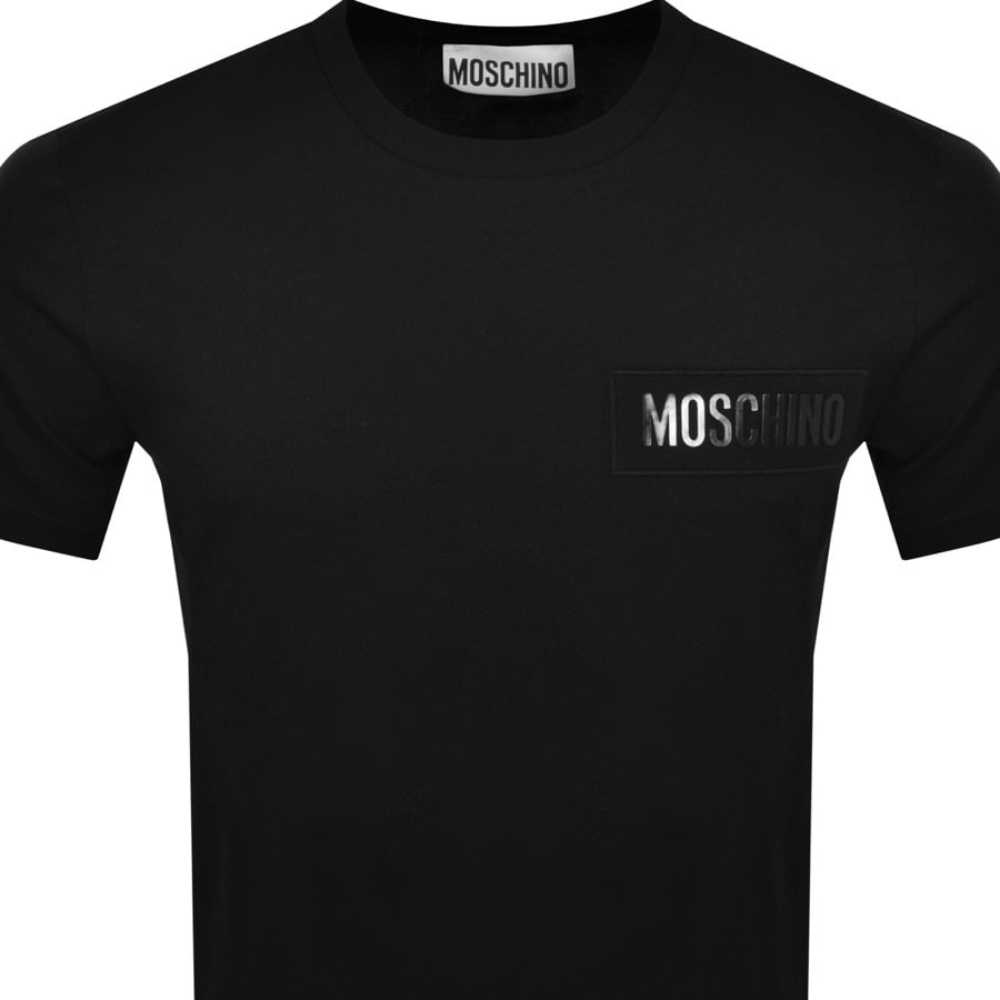 Alternative Image for ProductMoschino Short Sleeve Logo Patch T Shirt Black2