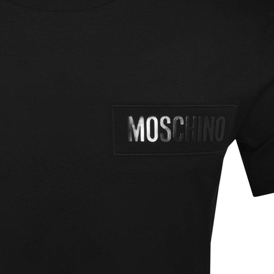 Alternative Image for ProductMoschino Short Sleeve Logo Patch T Shirt Black3