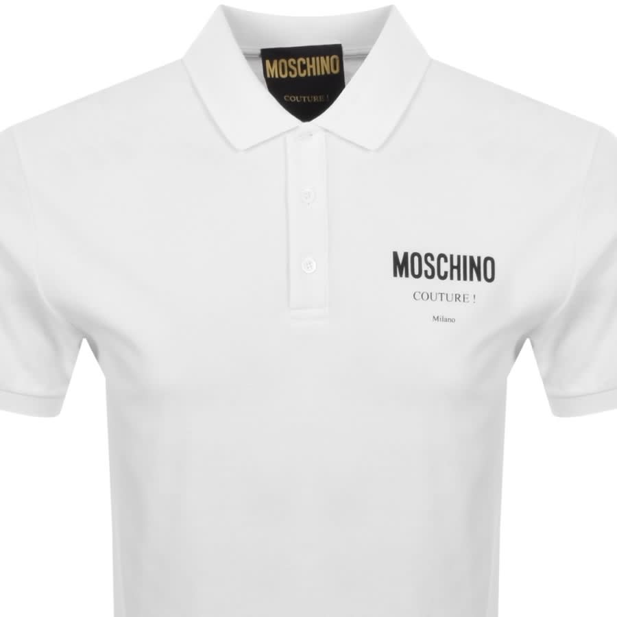 Alternative Image for ProductMoschino Short Sleeve Logo Polo T Shirt White2