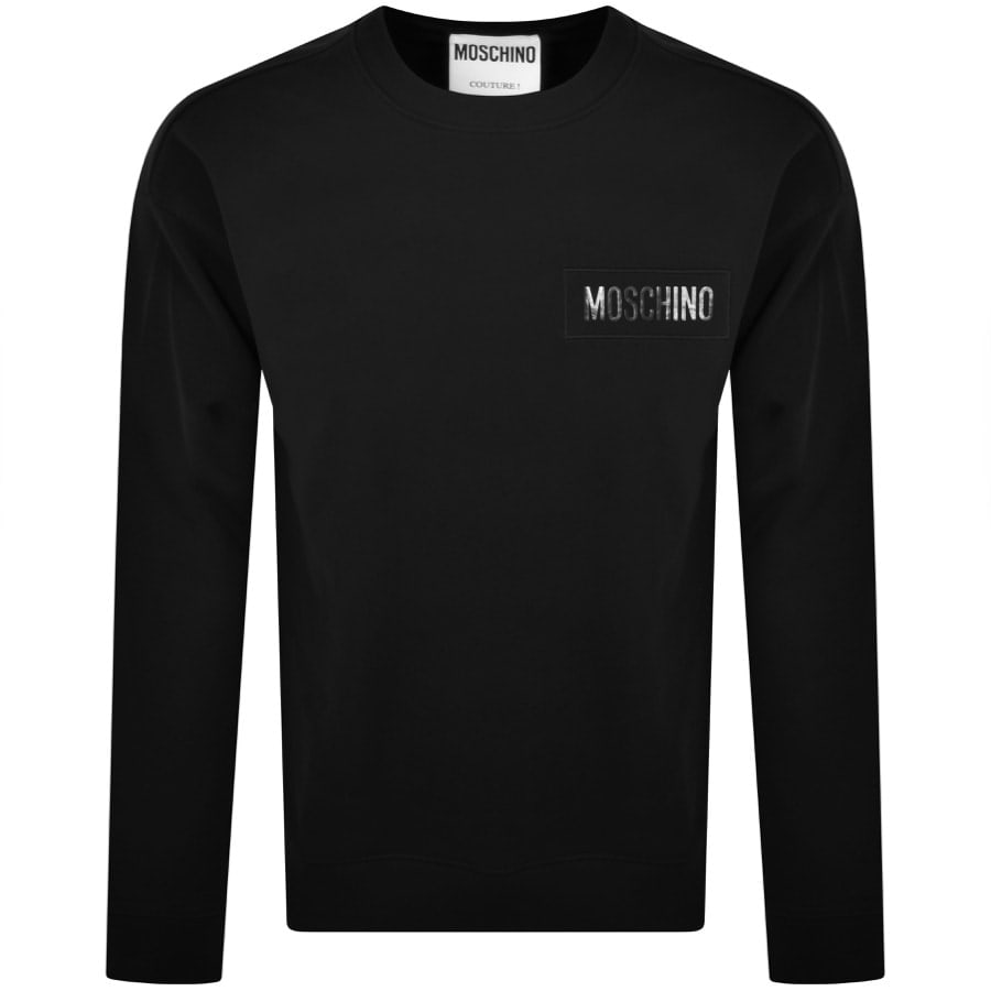 Alternative Image for ProductMoschino Logo Patch Sweatshirt Black1