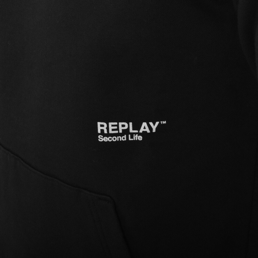 Alternative Image for ProductReplay Crew Neck Sweatshirt Black3