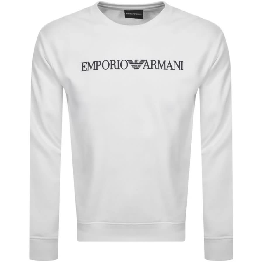 emporio armani crew neck logo sweatshirt