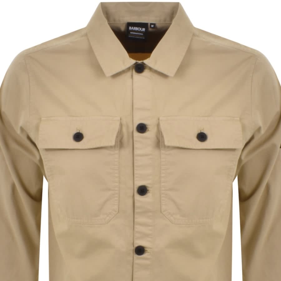Barbour International Adey Overshirt Beige | Mainline Menswear