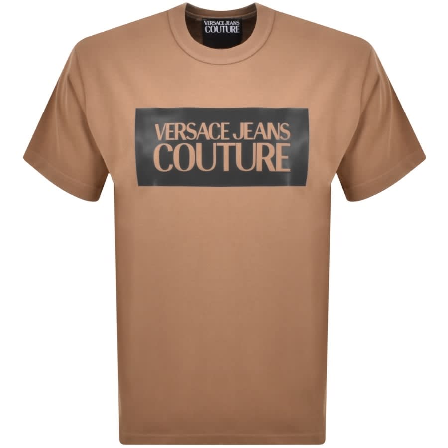 Versace Jeans Couture Logo T Shirt Brown | Mainline Menswear