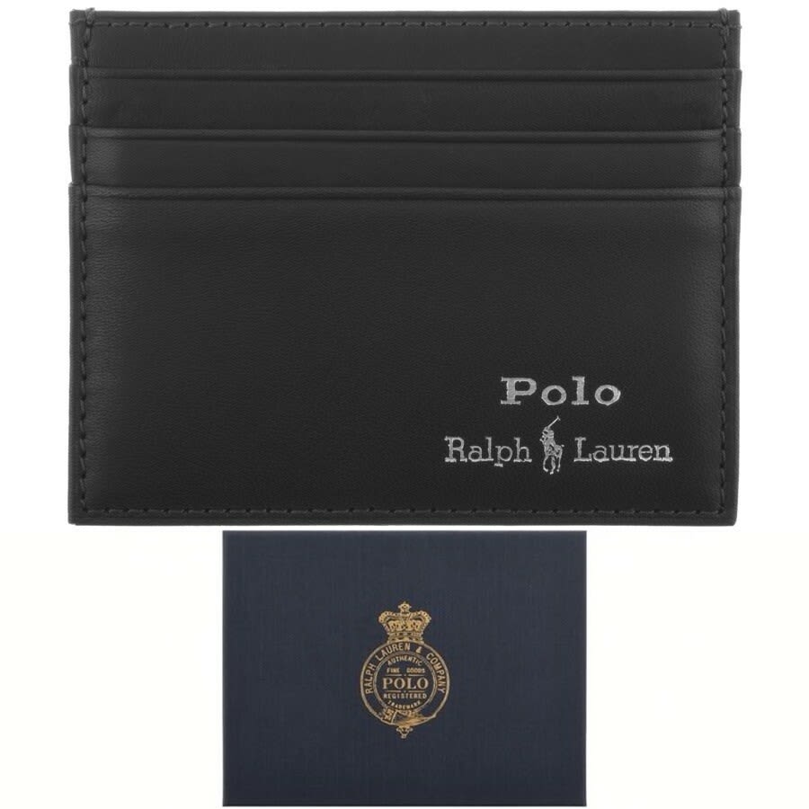 Ralph Lauren Leather Card Holder Black Mainline Menswear Denmark