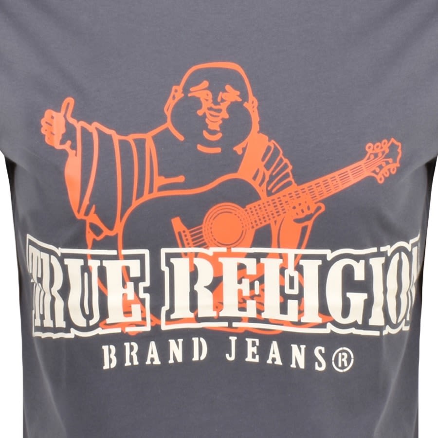 True Religion Buddha Stencil T Shirt Grey | Mainline Menswear