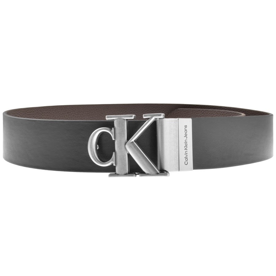 Calvin Klein Reversible CK Logo Belt Brown | Mainline Menswear