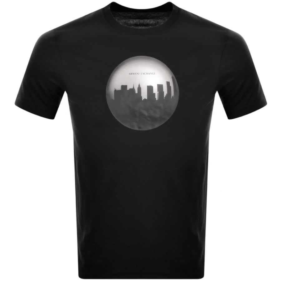 Main Product Image for Armani Exchange Crew Neck Logo T Shirt Black