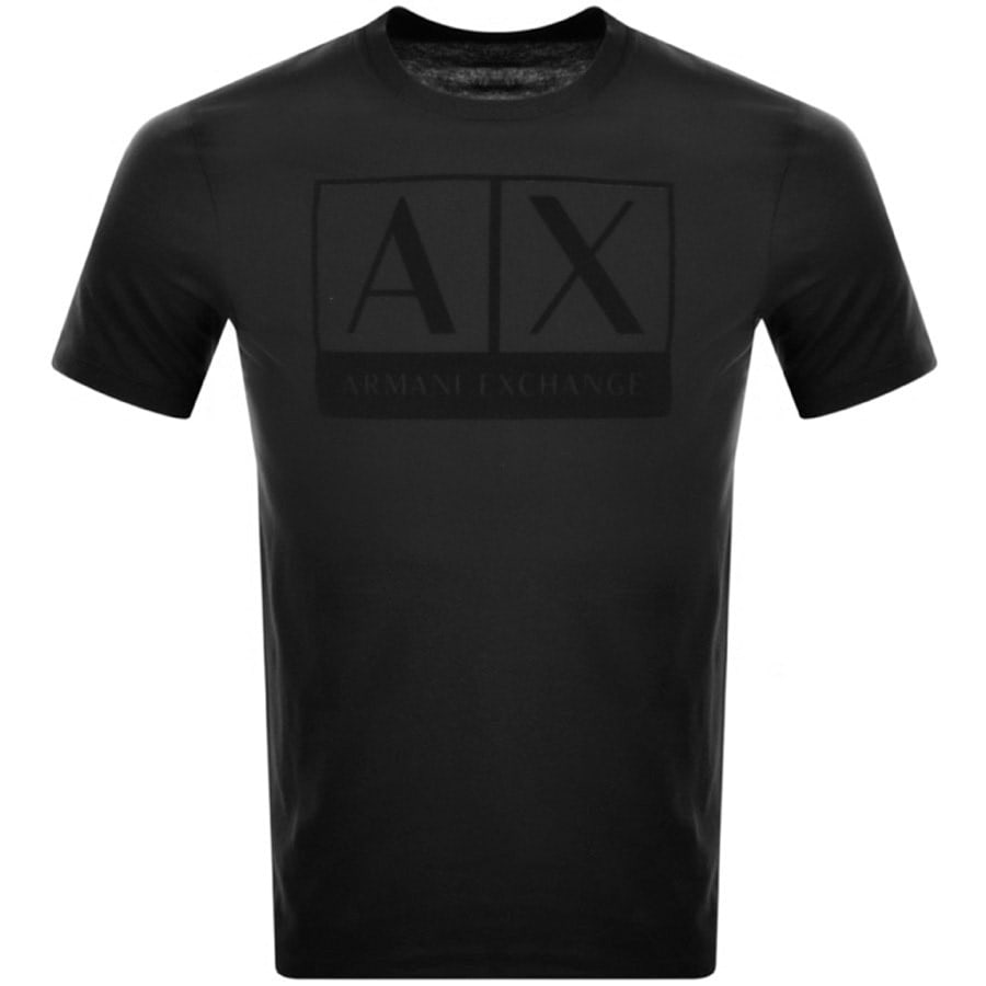 Main Product Image for Armani Exchange Crew Neck Logo T Shirt Black