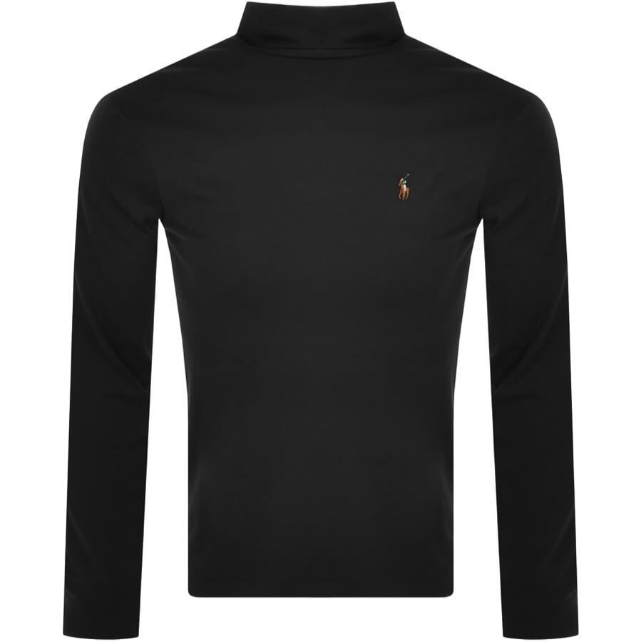 Ralph Lauren Long Sleeved Roll Neck T Shirt Black | Mainline Menswear