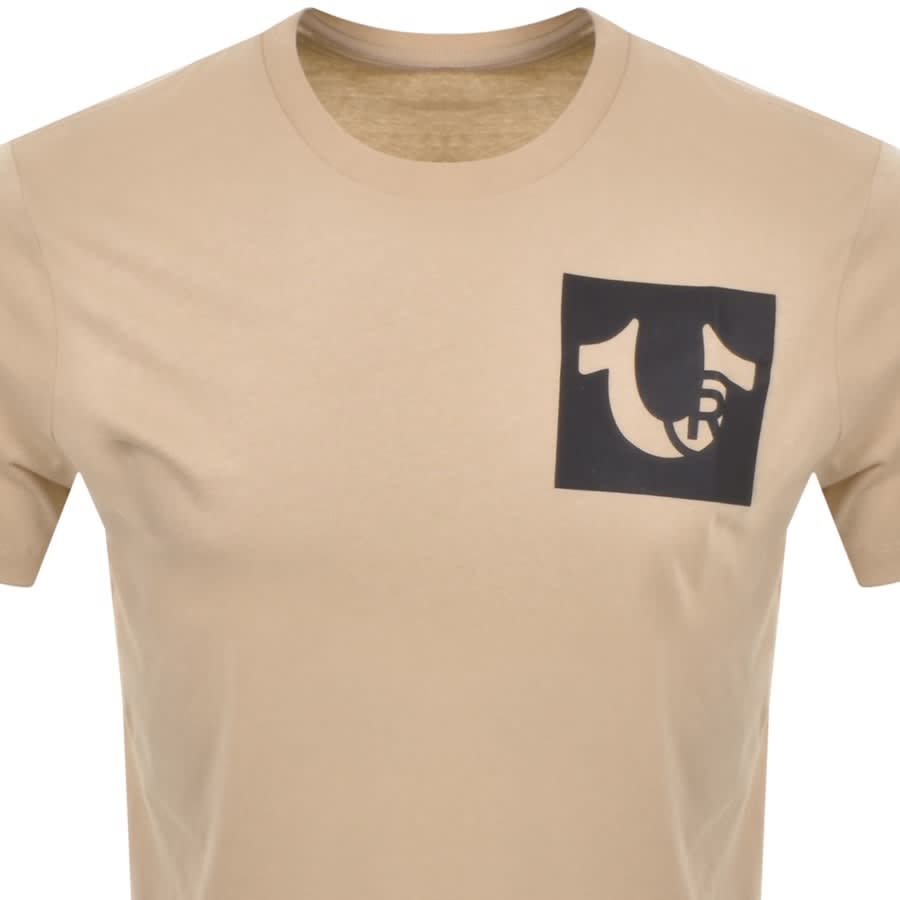 Alternative Image for ProductTrue Religion Trademark Flag T Shirt Beige2