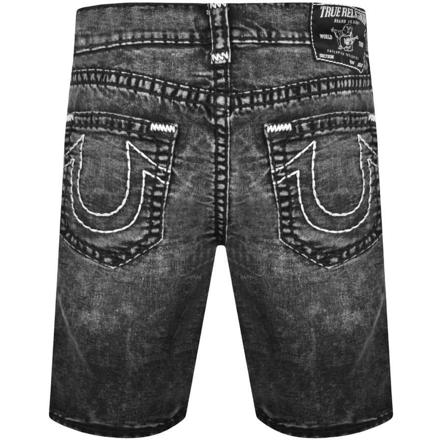 Alternative Image for ProductTrue Religion Ricky Dark Wash Shorts Grey2