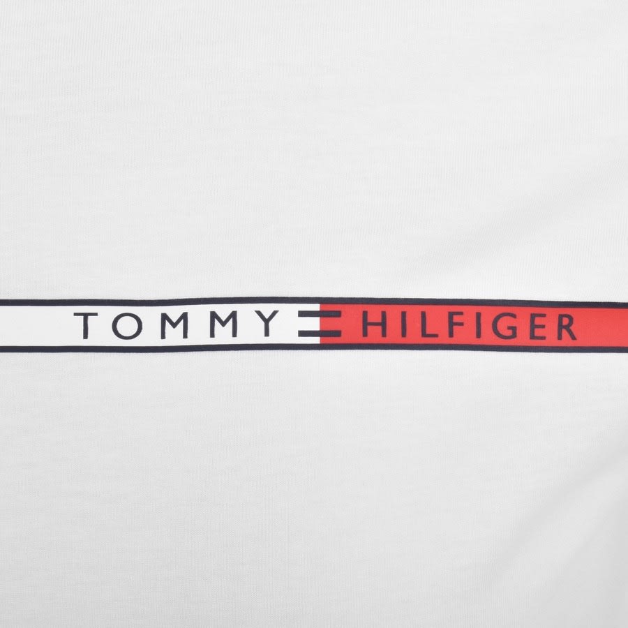 Tommy Hilfiger Chest Stripe Logo T Shirt White | Mainline Menswear ...