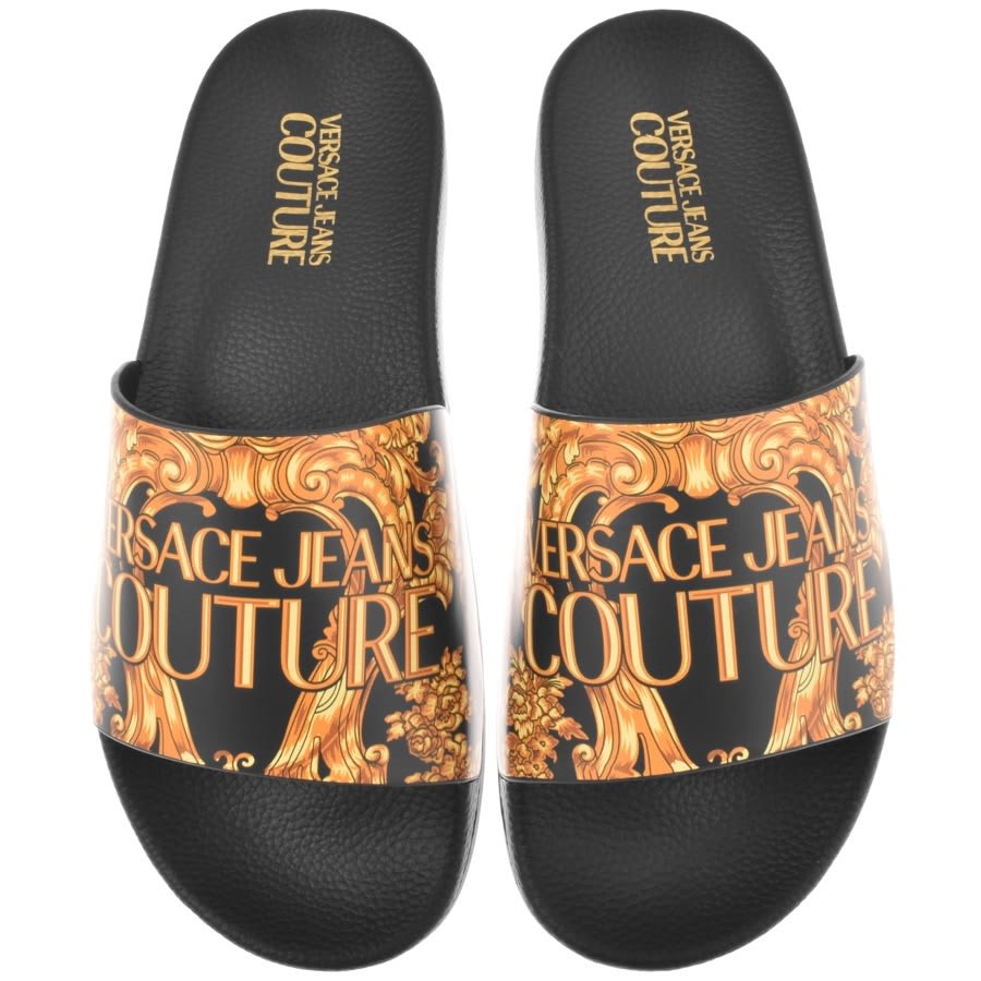 black versace sliders