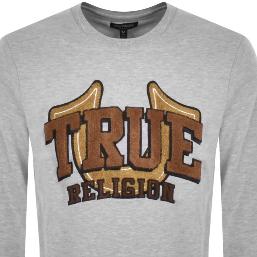 Alternative Image for ProductTrue Religion Chanille Logo Sweatshirt In Grey2