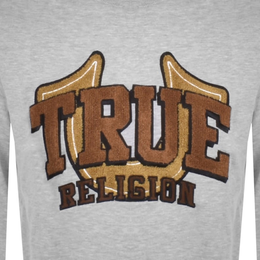 Alternative Image for ProductTrue Religion Chanille Logo Sweatshirt In Grey3