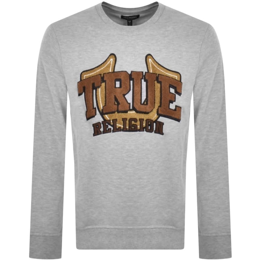 Main Product Image for True Religion Chanille Logo Sweatshirt In Grey