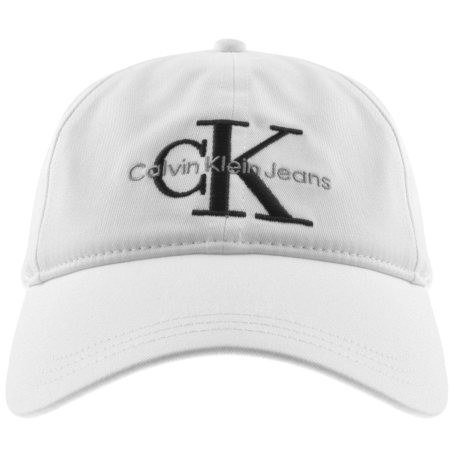 Calvin Klein Jeans Monogram Logo Cap White | Mainline Menswear United States | Baseball Caps