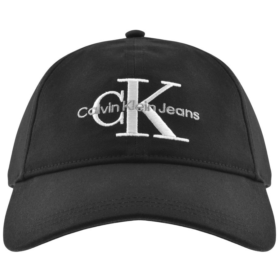 Calvin Klein Men's Large Monogram Beanie Hat - Black - One Size at   Men's Clothing store