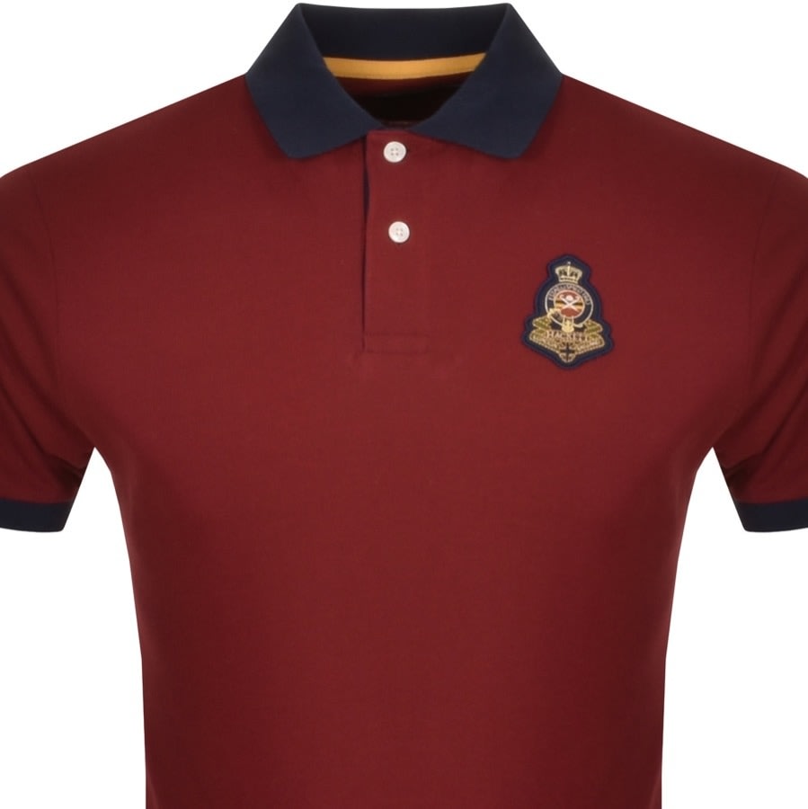 Hackett Heritage Badge Polo T Shirt Red | Mainline Menswear Canada