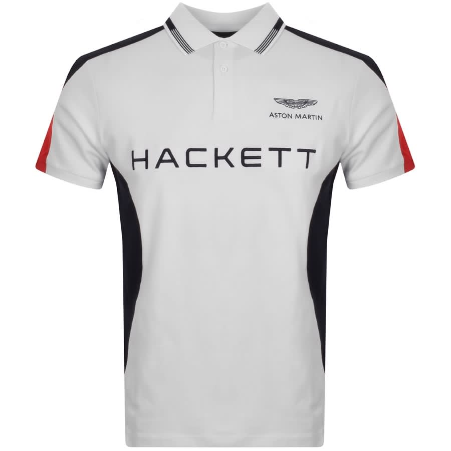 Hackett AMR Multi Short Sleeve Polo T Shirt White | Mainline Menswear