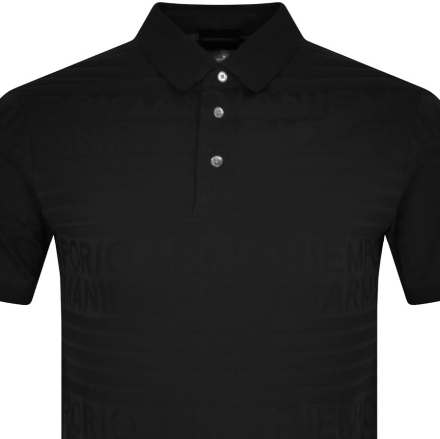 Alternative Image for ProductEmporio Armani Short Sleeved Polo T Shirt Black2