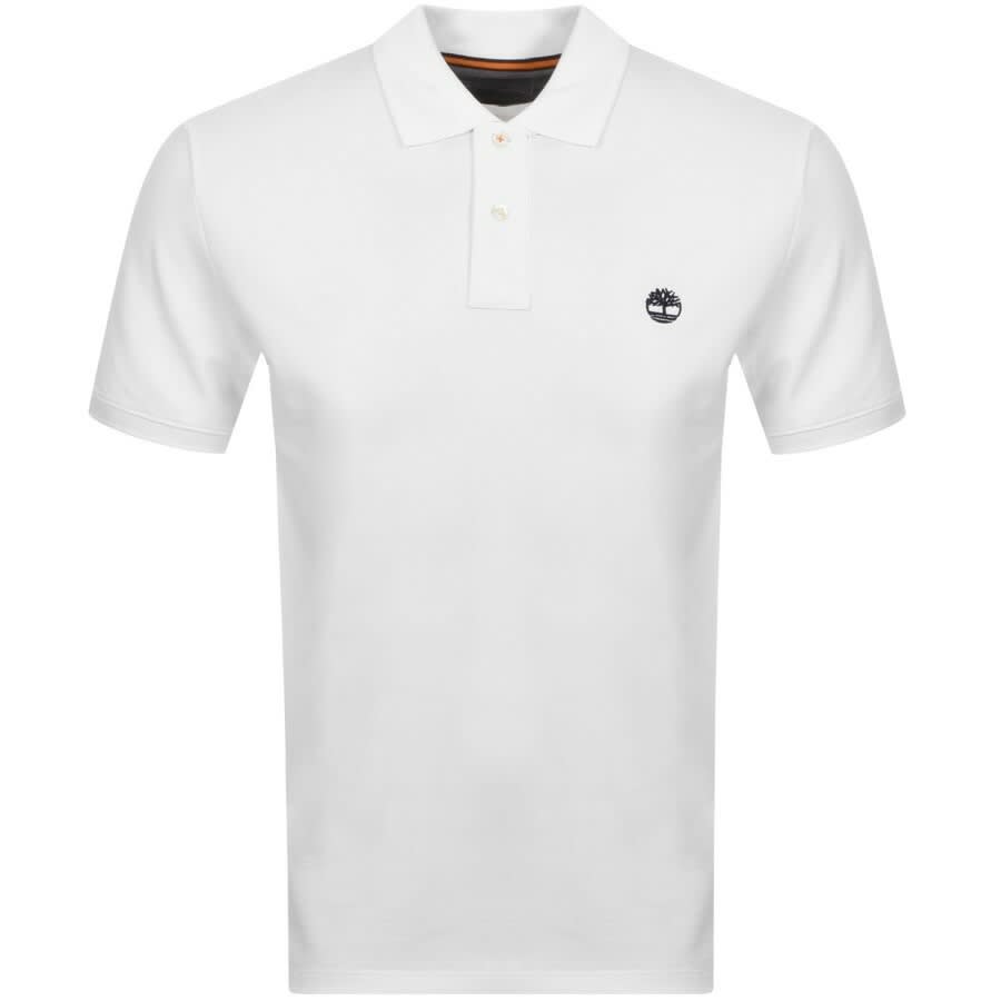 mulțumire angajament Contur  Timberland Logo Short Sleeved Polo T Shirt White | Mainline Menswear