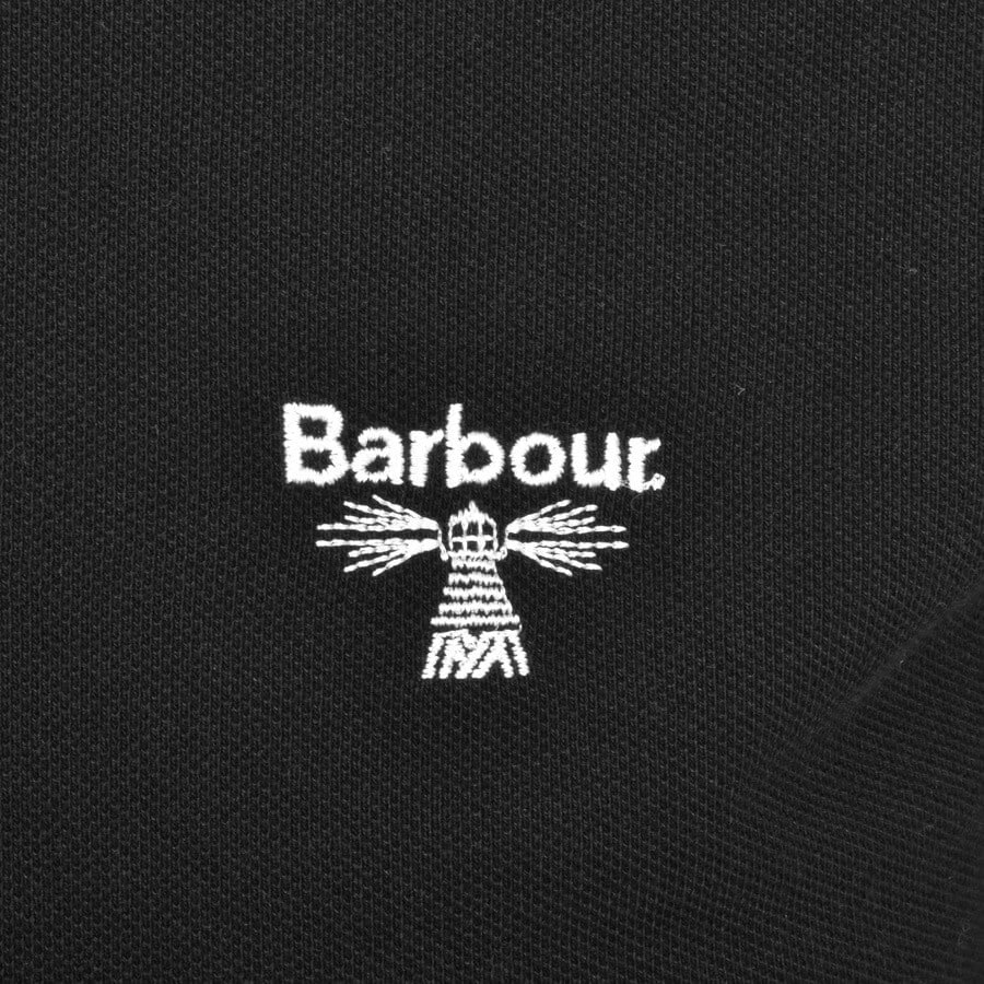 Alternative Image for ProductBarbour Beacon Long Sleeved Polo T Shirt Black3