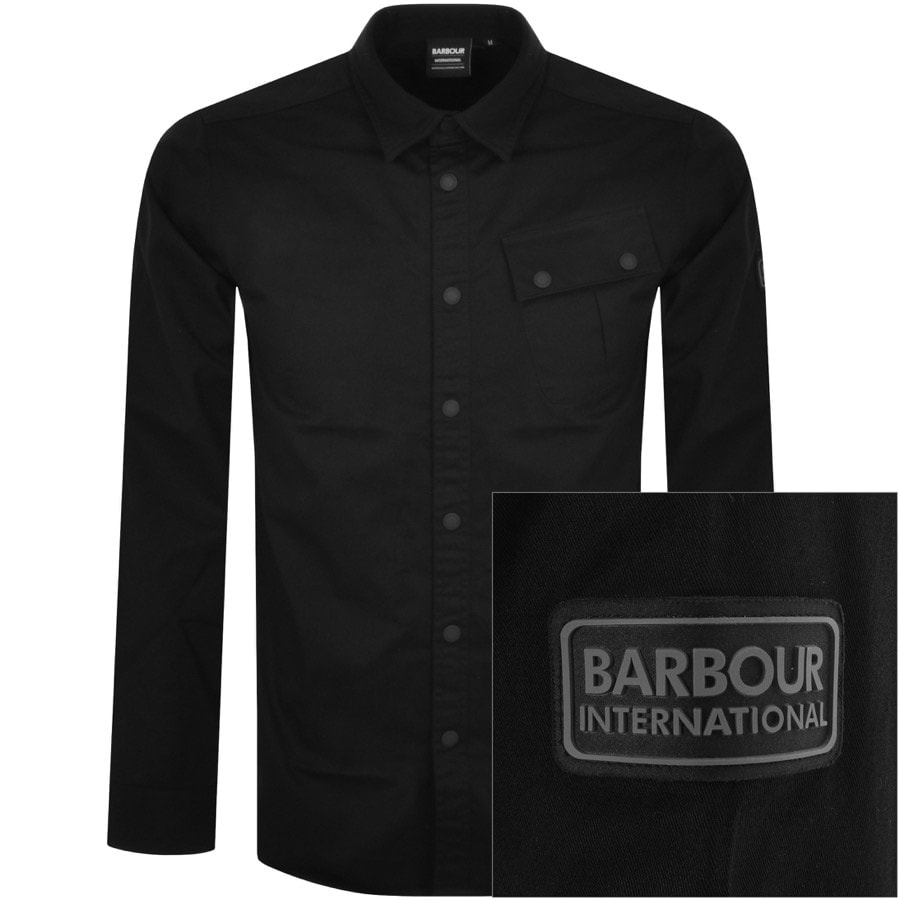 Barbour International Graphite Overshirt Black Mainline Menswear
