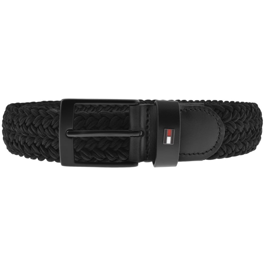 Tommy Hilfiger Adan Elastic Braided Belt Black | Mainline Menswear