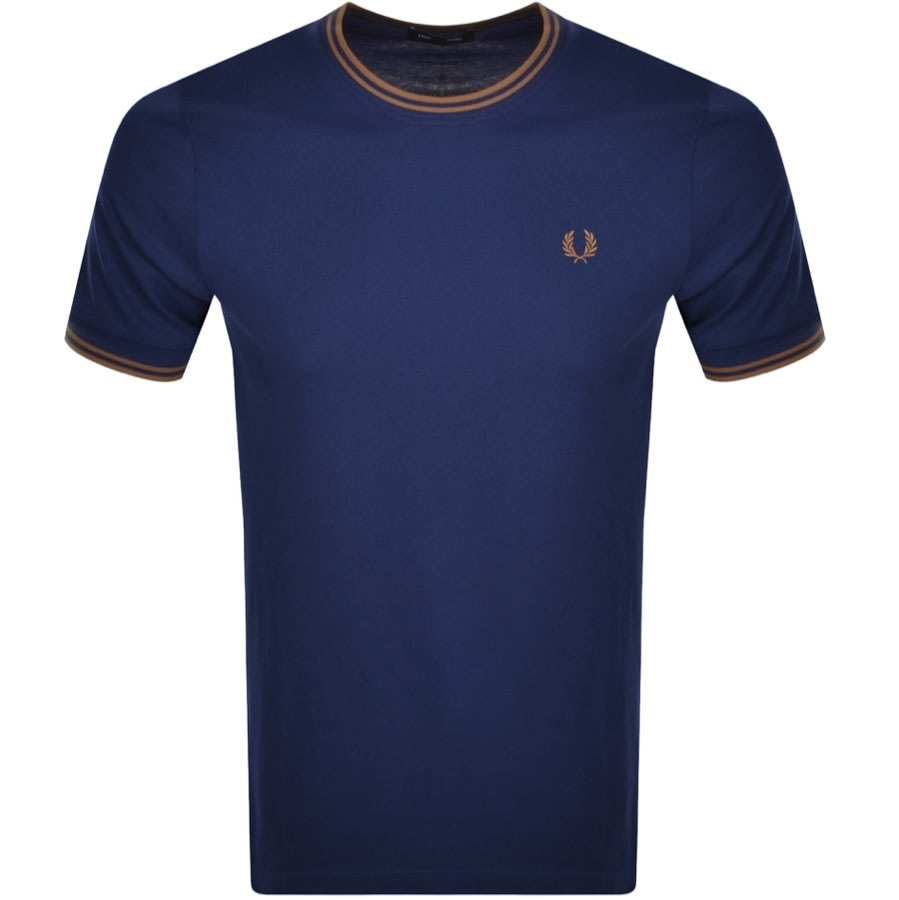 Fred Perry Twin Tipped T Shirt Navy | Mainline Menswear