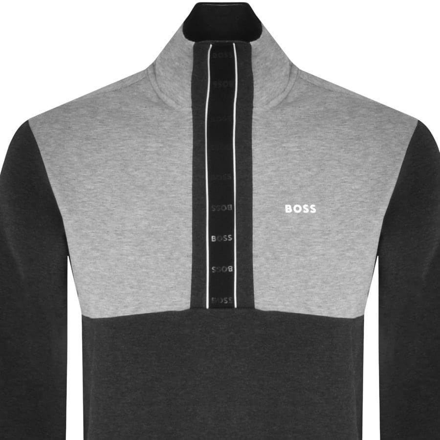 Alternative Image for ProductBOSS Sweat 1 Half Zip Sweatshirt Grey2