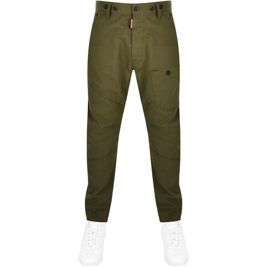 DSQUARED2 Work Combat Trousers Green | Mainline Menswear