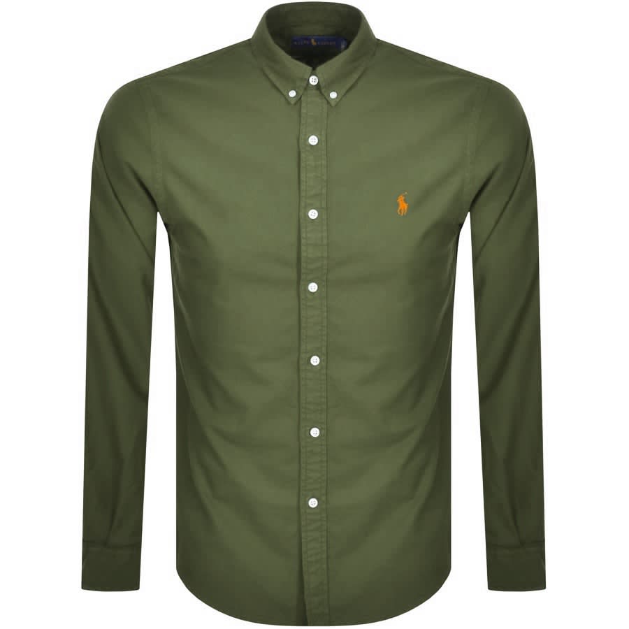 New This Week Product Ralph Lauren Oxford Long Sleeved Shirt Khaki