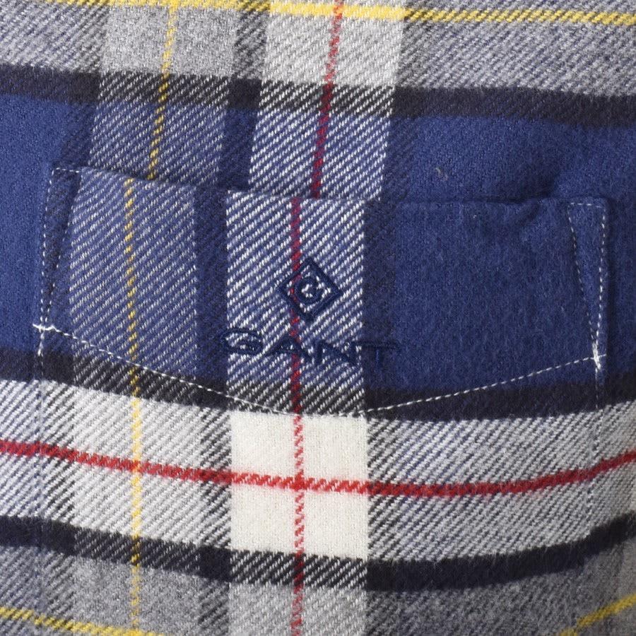 Alternative Image for ProductGant Long Sleeved Flannel Check Shirt Blue3