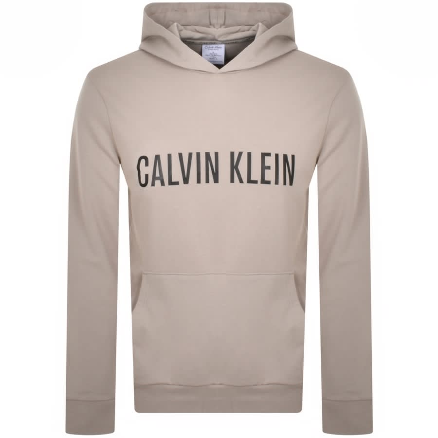 Calvin Klein Lounge Logo Hoodie Beige | Mainline Menswear Canada