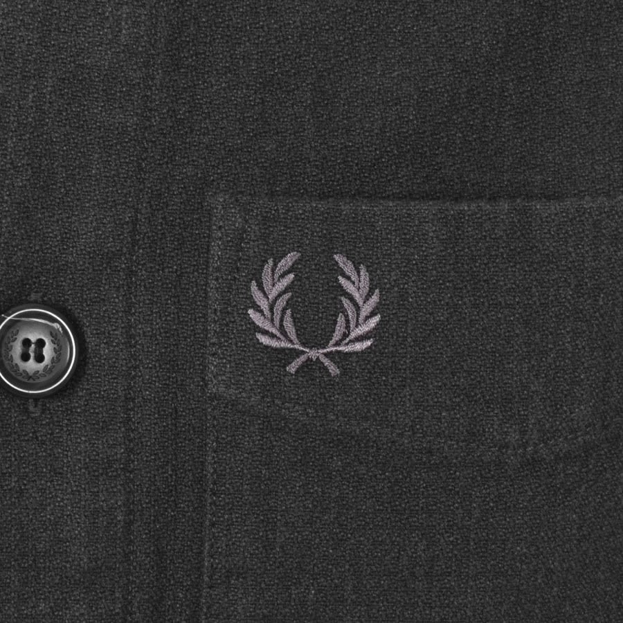 Fred Perry Wool Blend Overshirt Grey | Mainline Menswear Australia