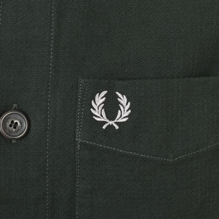 Alternative Image for ProductFred Perry Wool Blend Overshirt Green3