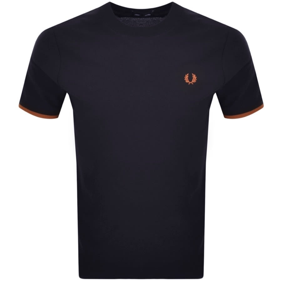 Main Product Image for Fred Perry Tipped Cuff Pique T Shirt Navy