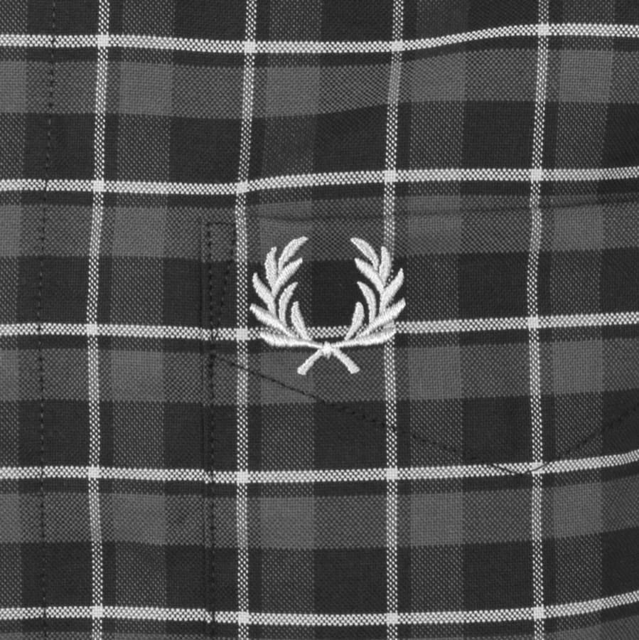 Alternative Image for ProductFred Perry Oxford Check Long Sleeve Shirt Grey3
