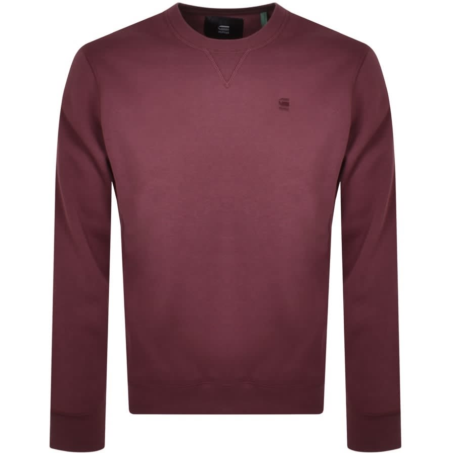 Raw Core Neck Sweatshirt Burgundy | Menswear United States